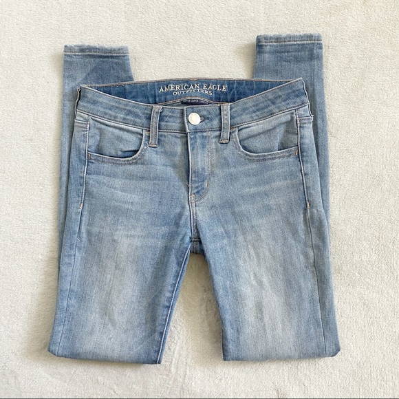 American Eagle light blue super stretch jeggings 4